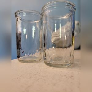 2pc Clear Jelly Jar Juice Glasses
